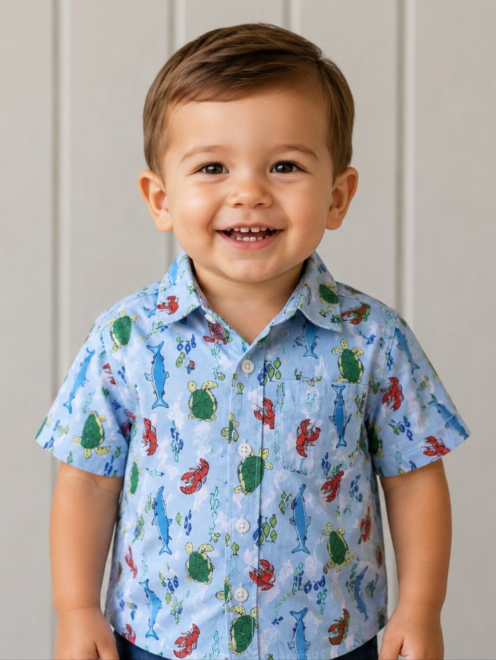 18-24 Boys Gymboree Under The Sea Button Up Shirt